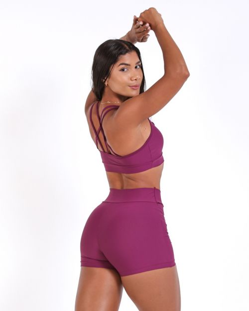 Conjunto Short Básico Cós Cruzado Light + Top Lu
