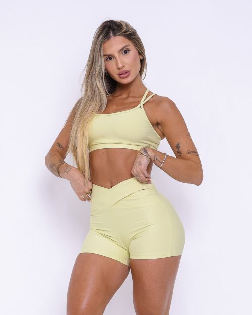Conjunto Short Básico Cós Cruzado Light + Top Lu