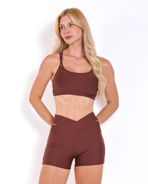 Conjunto Short Básico Cós Cruzado Light + Top Lu