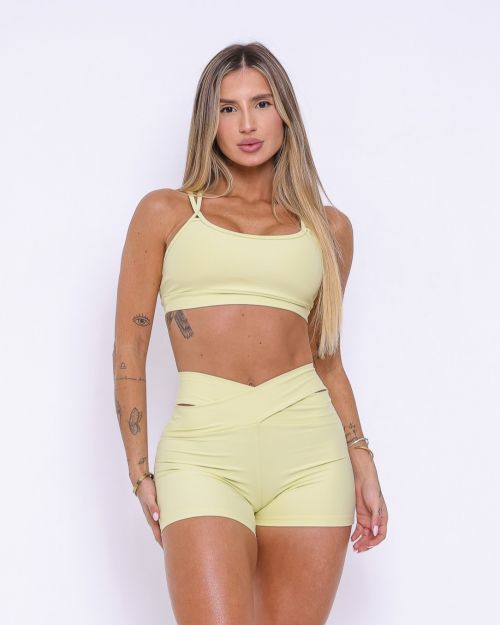 Conjunto Short Básico Cós Cruzado Light + Top Lu