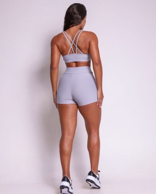 Conjunto Short Básico Cós Cruzado Light + Top Lu
