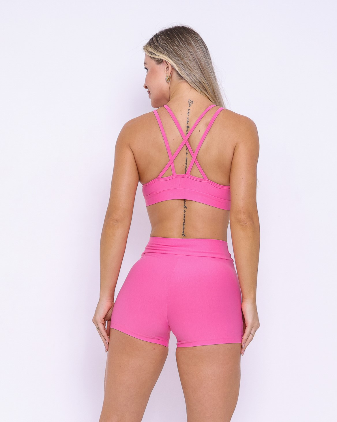 Conjunto Short Básico Cós Cruzado Light + Top Lu
