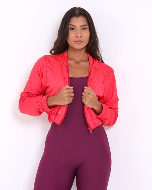 Jaqueta Cropped Corta-Vento Ultra Leve