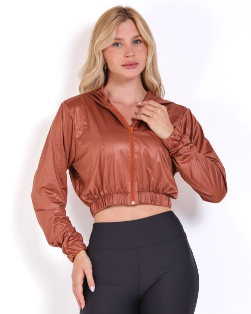 Jaqueta Cropped Corta-Vento Ultra Leve