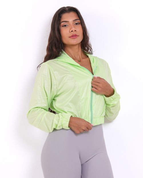 Jaqueta Cropped Corta-Vento Ultra Leve