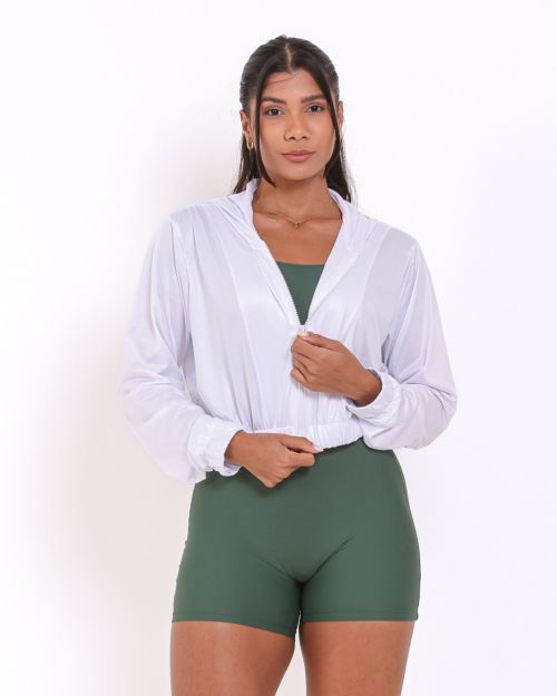 Jaqueta Cropped Corta-Vento Ultra Leve
