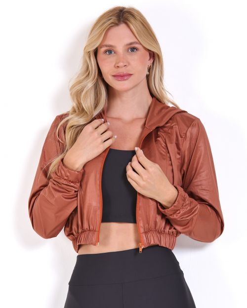 Jaqueta Cropped Corta-Vento Ultra Leve