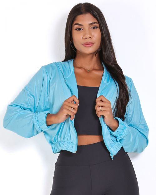 Jaqueta Cropped Corta-Vento Ultra Leve
