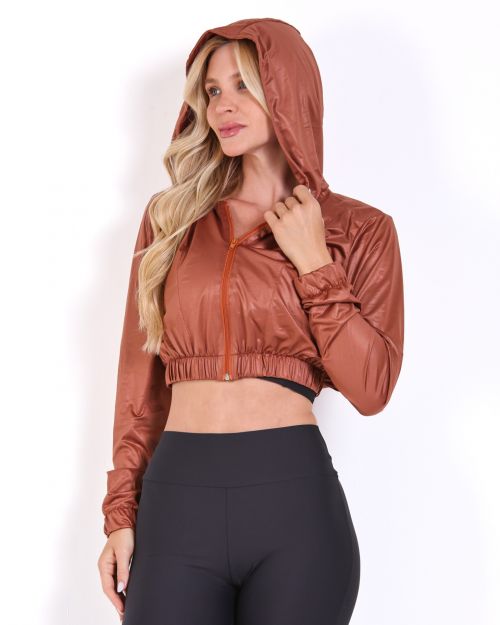 Jaqueta Cropped Corta-Vento Ultra Leve