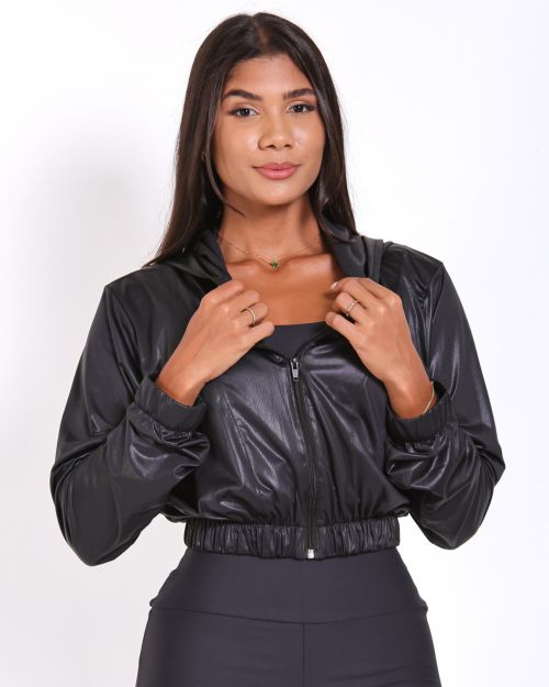 Jaqueta Cropped Corta-Vento Ultra Leve