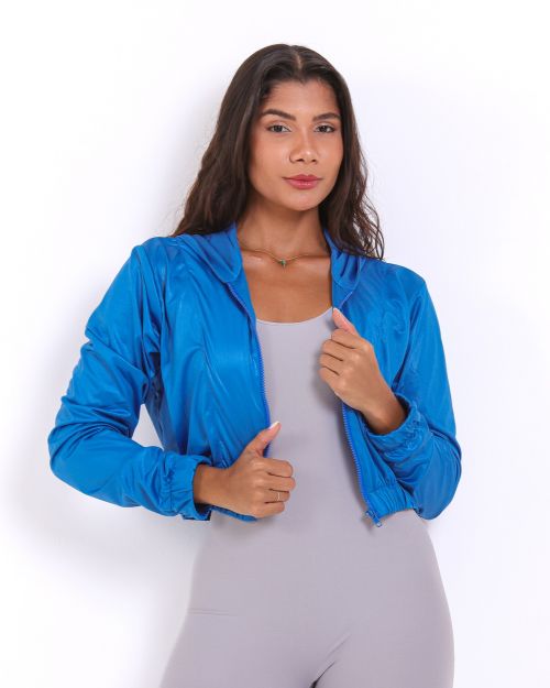 Jaqueta Cropped Corta-Vento Ultra Leve
