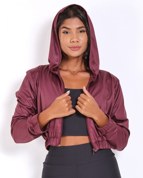 Jaqueta Cropped Corta-Vento Ultra Leve
