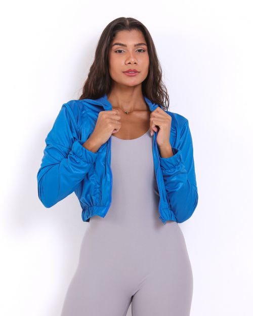 Jaqueta Cropped Corta-Vento Ultra Leve