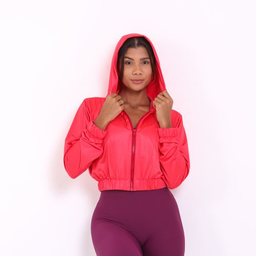 Jaqueta Cropped Corta-Vento Ultra Leve
