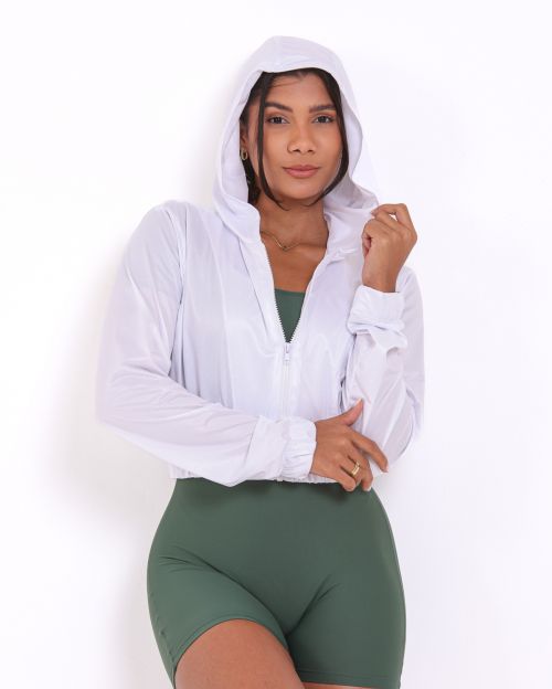 Jaqueta Cropped Corta-Vento Ultra Leve