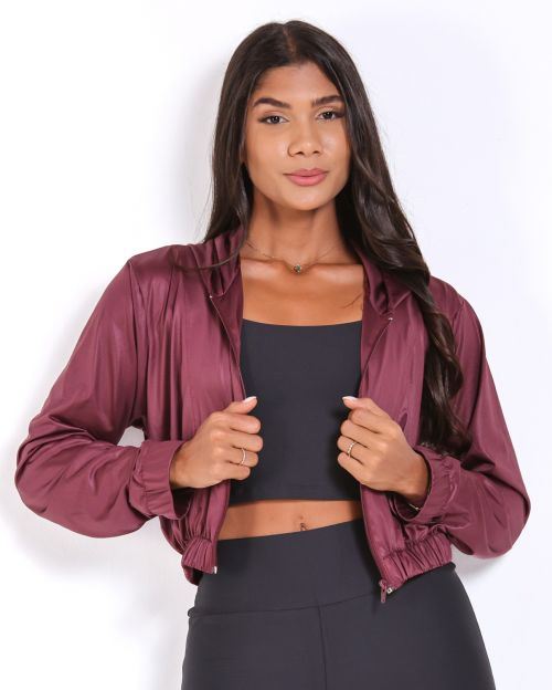Jaqueta Cropped Corta-Vento Ultra Leve