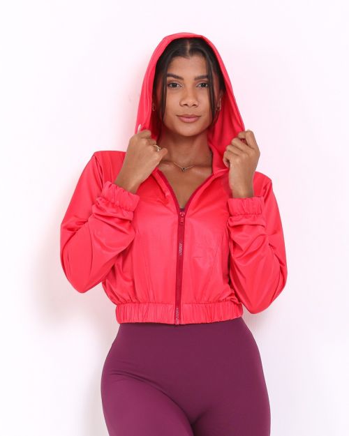 Jaqueta Cropped Corta-Vento Ultra Leve