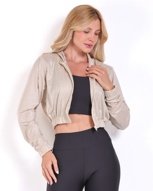Jaqueta Cropped Corta-Vento Ultra Leve