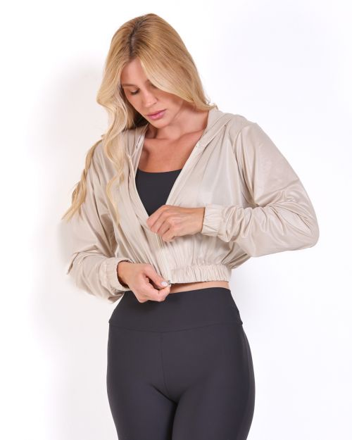 Jaqueta Cropped Corta-Vento Ultra Leve