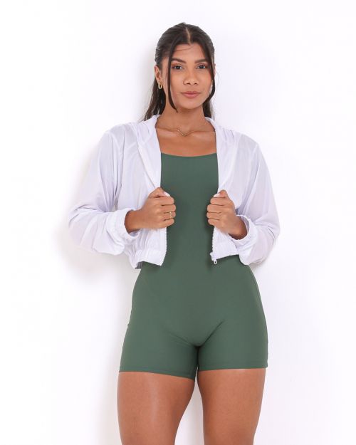 Jaqueta Cropped Corta-Vento Ultra Leve
