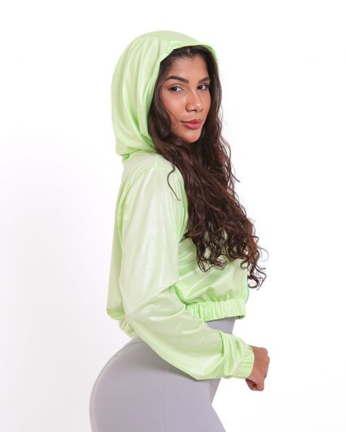 Jaqueta Cropped Corta-Vento Ultra Leve