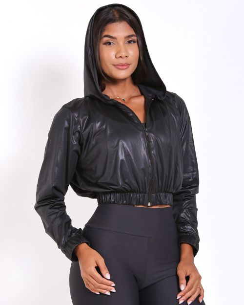 Jaqueta Cropped Corta-Vento Ultra Leve