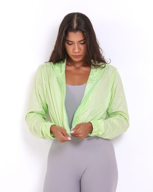 Jaqueta Cropped Corta-Vento Ultra Leve