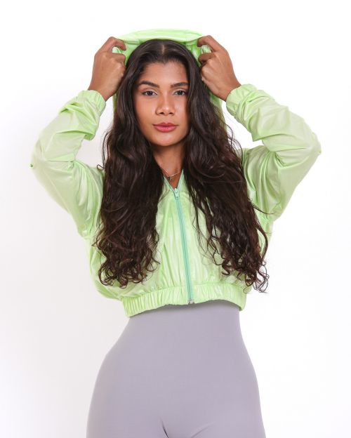 Jaqueta Cropped Corta-Vento Ultra Leve