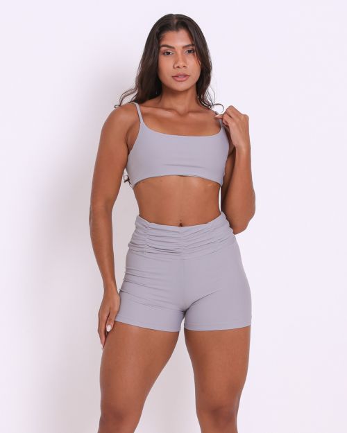 Conjunto Short Básico Cós Franzido Light + Top Ju