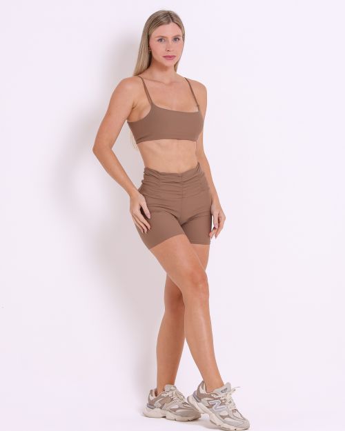 Conjunto Short Básico Cós Franzido Light + Top Ju