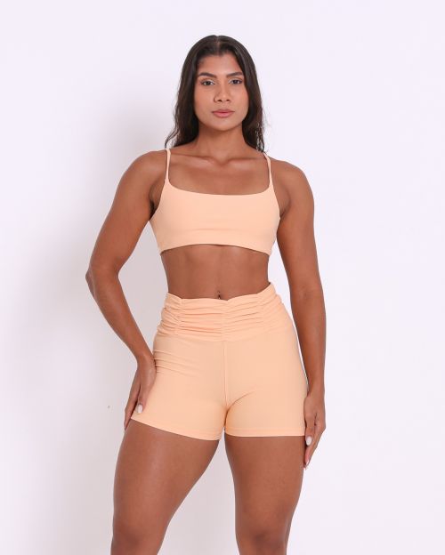 Conjunto Short Básico Cós Franzido Light + Top Ju
