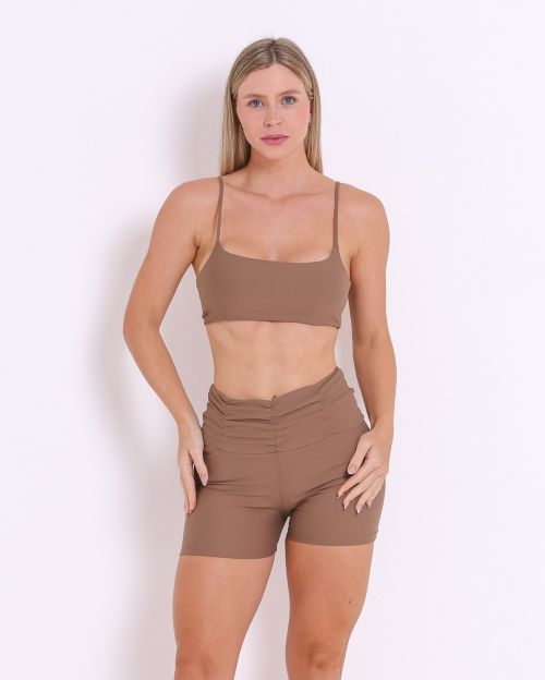 Conjunto Short Básico Cós Franzido Light + Top Ju
