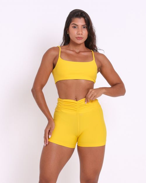 Conjunto Short Básico Cós Franzido Light + Top Ju