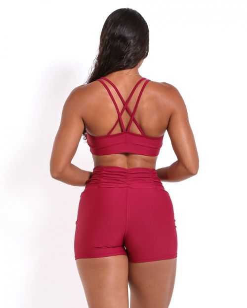 Conjunto Short Básico Cós Franzido Light + Top Lu