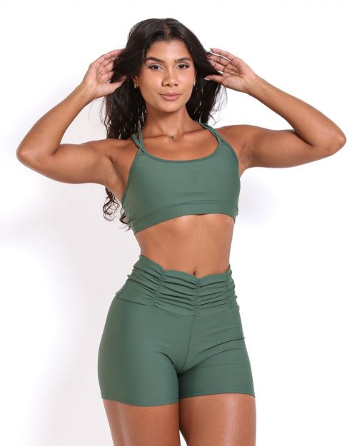 Conjunto Short B�sico C�s Franzido Light + Top Lu