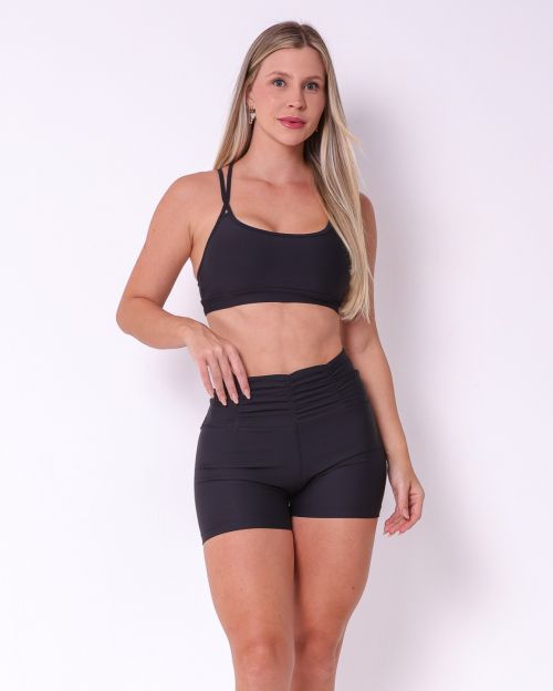 Conjunto Short Básico Cós Franzido Light + Top Lu