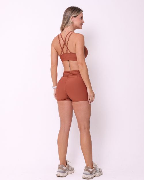 Conjunto Short Básico Cós Franzido Light + Top Lu