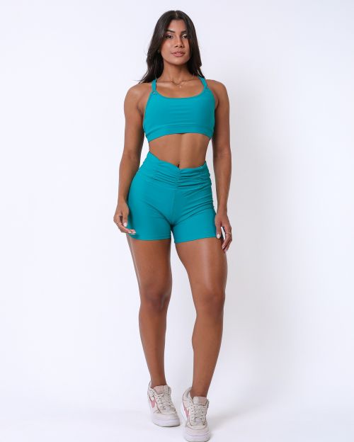 Conjunto Short Básico Cós Franzido Light + Top Lu