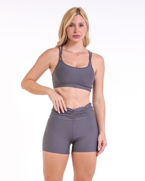 Conjunto Short Básico Cós Franzido Light + Top Lu