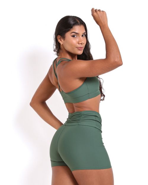 Conjunto Short Básico Cós Franzido Light + Top Lu