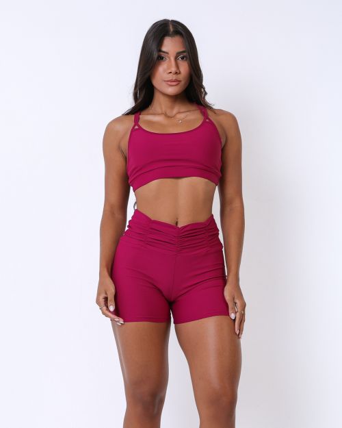 Conjunto Short Básico Cós Franzido Light + Top Lu