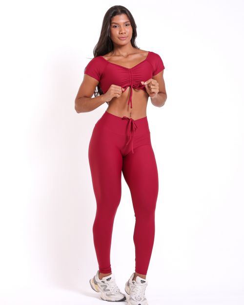 Conjunto Cal�a Legging Empina Light + Top Manguinha