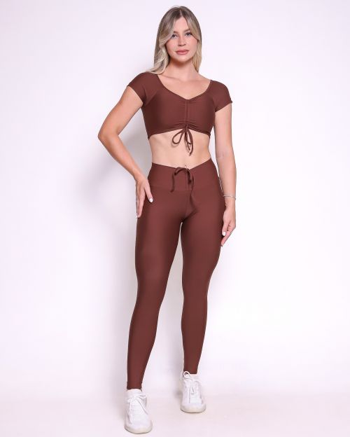 Conjunto Cal�a Legging Empina Light + Top Manguinha