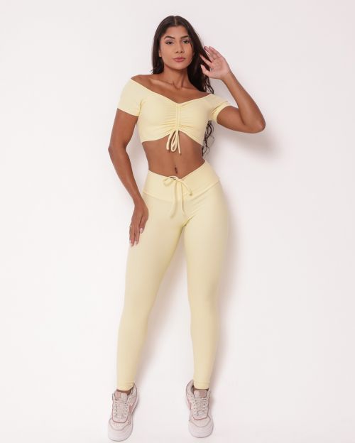 Conjunto Cal�a Legging Empina Light + Top Manguinha