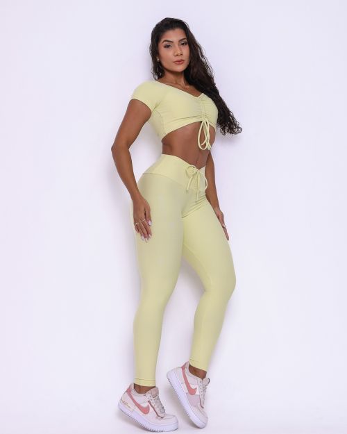Conjunto Cal�a Legging Empina Light + Top Manguinha