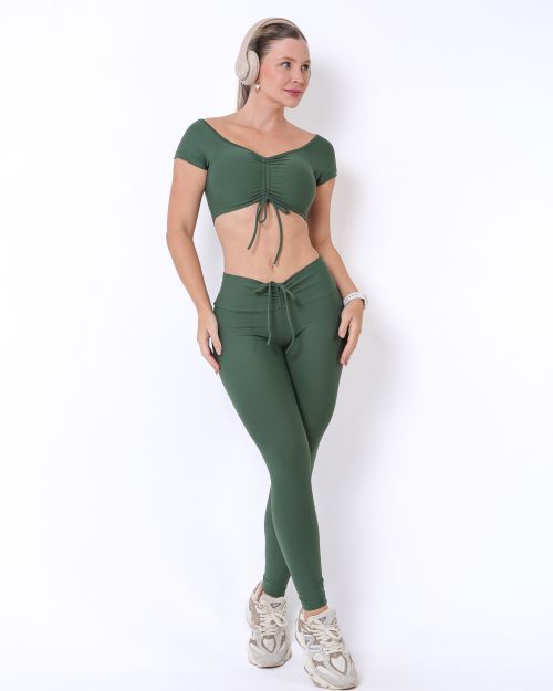 Conjunto Cal�a Legging Empina Light + Top Manguinha