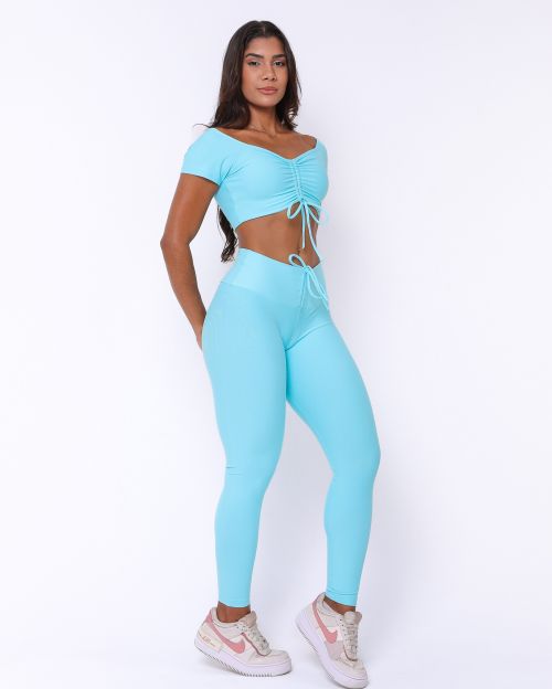Conjunto Cal�a Legging Empina Light + Top Manguinha