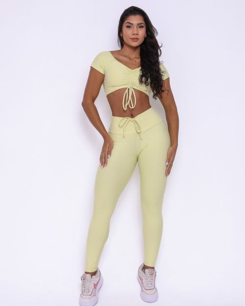 Conjunto Cal�a Legging Empina Light + Top Manguinha