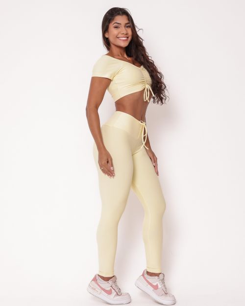 Conjunto Cal�a Legging Empina Light + Top Manguinha