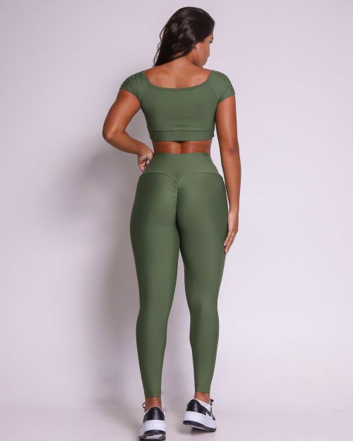 Conjunto Cal�a Legging Empina Light + Top Manguinha